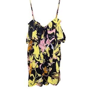 Who What Where - Multicolor Button Ruffle - Tank Top Blouse